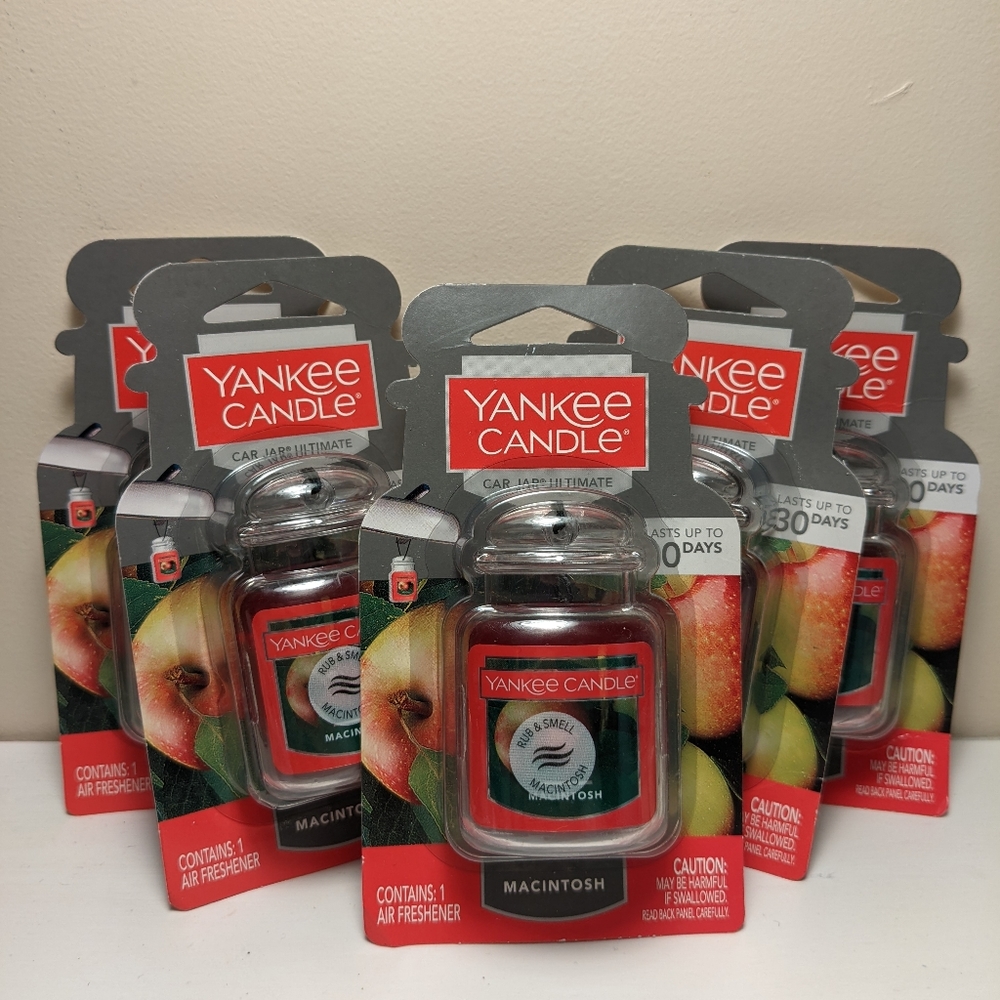 Lot of 5 Yankee Candle Apple scented air fresheners, BNIB